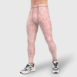 Тайтсы мужские Розовые каракули дудл, цвет: 3D-принт — фото 2