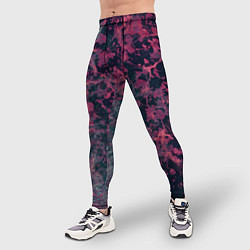 Тайтсы мужские Абстракция - аметистовый ирис, цвет: 3D-принт — фото 2