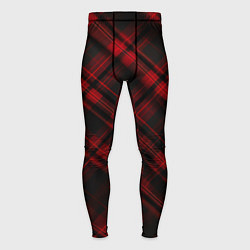 Мужские тайтсы Тёмно-красная шотландская клетка
