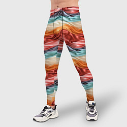 Тайтсы мужские Разноцветные полосы текстура ткани, цвет: 3D-принт — фото 2