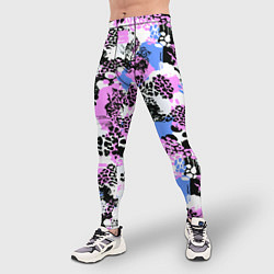 Тайтсы мужские Multicolored wild cats, цвет: 3D-принт — фото 2