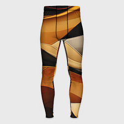 Мужские тайтсы Желтая и черная абстракция