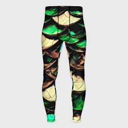 Тайтсы мужские Чешуя зеленого дракона, цвет: 3D-принт