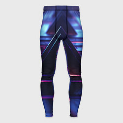 Тайтсы мужские Неоновый абстрактный треугольник, цвет: 3D-принт