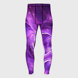 Тайтсы мужские Фиолетовая фрактальная абстракция, цвет: 3D-принт