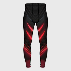 Тайтсы мужские Nvidia red black style neon, цвет: 3D-принт