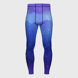 Мужские тайтсы Синий космос и звезды