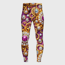 Тайтсы мужские Ювелирный паттерн, цвет: 3D-принт