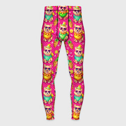 Мужские тайтсы Щенята и летний вайб паттерн