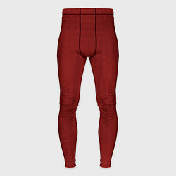 Мужские тайтсы Тёмно-красный текстурированный однотонный