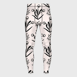 Тайтсы мужские Веточка цветочная, цвет: 3D-принт