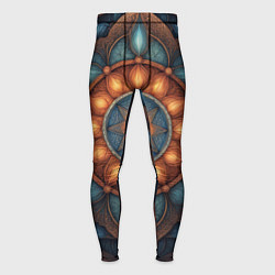 Тайтсы мужские Симметричный орнамент - мандала узор со светящейся, цвет: 3D-принт