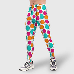 Тайтсы мужские Паттерн с цветными пузырями, цвет: 3D-принт — фото 2