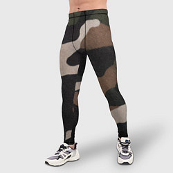 Тайтсы мужские Армейский камуфляж, цвет: 3D-принт — фото 2
