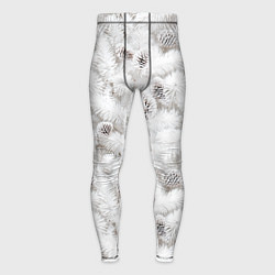 Мужские тайтсы Ёлка с шишками в рождественский мороз