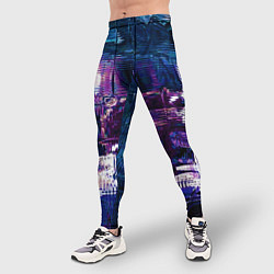 Тайтсы мужские Глитч текстура - искаженное пространство, цвет: 3D-принт — фото 2