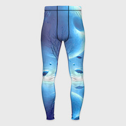 Мужские тайтсы Луна и рыбы - нейроарт фантазия