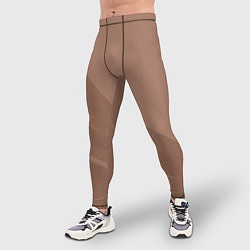 Тайтсы мужские Мокко Мусс однотонный с полосой, цвет: 3D-принт — фото 2