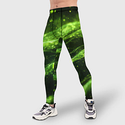 Тайтсы мужские Текстура зеленая жидкость, цвет: 3D-принт — фото 2