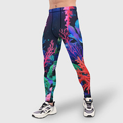 Тайтсы мужские Подводный мир с кораллами, цвет: 3D-принт — фото 2