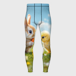 Мужские тайтсы Кролик и цыпленок встречают Пасху