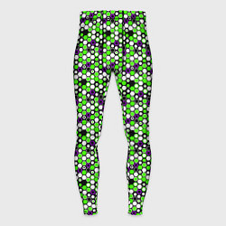 Мужские тайтсы Киберпанк шестиугольники зелёные