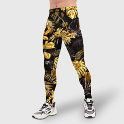 Тайтсы мужские Золотые тропики, цвет: 3D-принт — фото 2