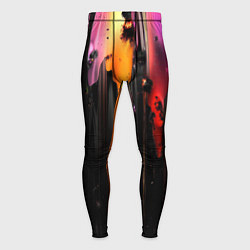 Мужские тайтсы Разноцветная рельефная краска текстура