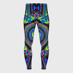 Мужские тайтсы Оптический узор неоновые краски