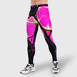Тайтсы мужские Розовые пятна в текстуре, цвет: 3D-принт — фото 2