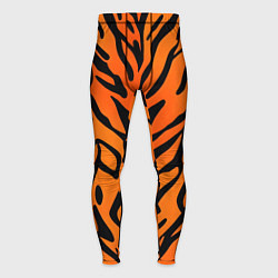 Мужские тайтсы Тигровый огненный паттерн