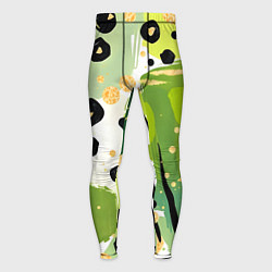 Мужские тайтсы Зеленый анималистичный паттерн
