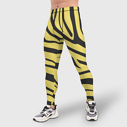 Тайтсы мужские Светлый тигровый паттерн, цвет: 3D-принт — фото 2