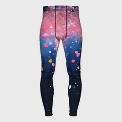 Тайтсы мужские Розово-синяя текстура, цвет: 3D-принт