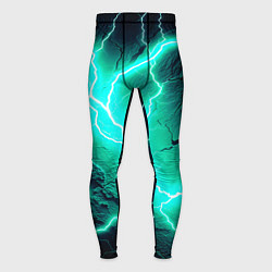 Мужские тайтсы Color light blue black