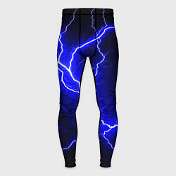 Тайтсы мужские Color blue black, цвет: 3D-принт