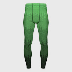 Мужские тайтсы Зеленый градиент текстурные полосы