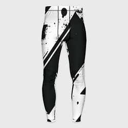 Тайтсы мужские Color black white, цвет: 3D-принт
