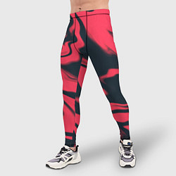 Тайтсы мужские Color black red, цвет: 3D-принт — фото 2