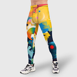Тайтсы мужские Абстракция в деталях, цвет: 3D-принт — фото 2