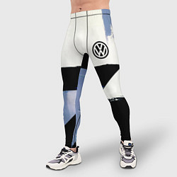 Тайтсы мужские Volkswagen логотип, цвет: 3D-принт — фото 2