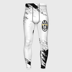 Тайтсы мужские Juventus штрихи красок, цвет: 3D-принт