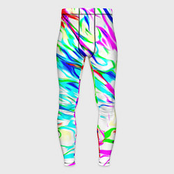 Тайтсы мужские Неоновые краски текстура неон, цвет: 3D-принт