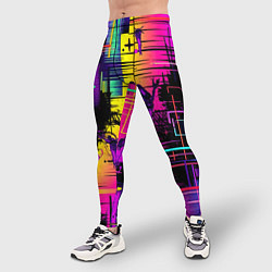 Тайтсы мужские Дискотечная абстракция, цвет: 3D-принт — фото 2