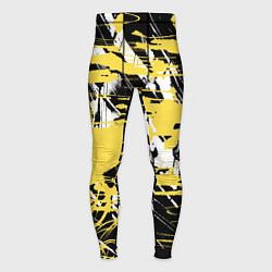 Мужские тайтсы Желтая краска на черном