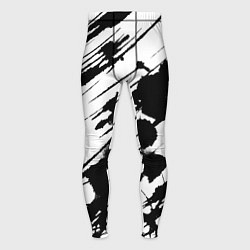 Мужские тайтсы Брызги и штрихи черной краски