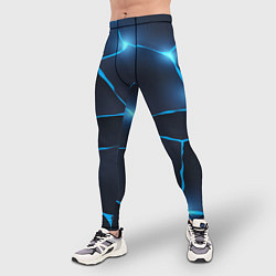 Тайтсы мужские Неоновый космический фон потрескавшееся земля, цвет: 3D-принт — фото 2