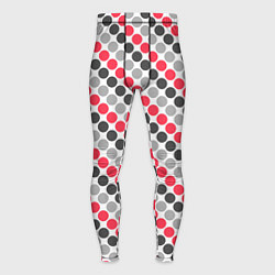 Мужские тайтсы Красный и серый горошек ретро