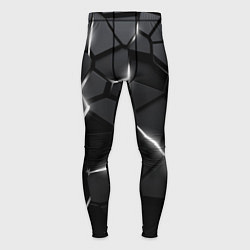 Тайтсы мужские Броня с белым свечением, цвет: 3D-принт
