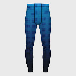 Тайтсы мужские Из голубого в чёрный градиент с точками, цвет: 3D-принт